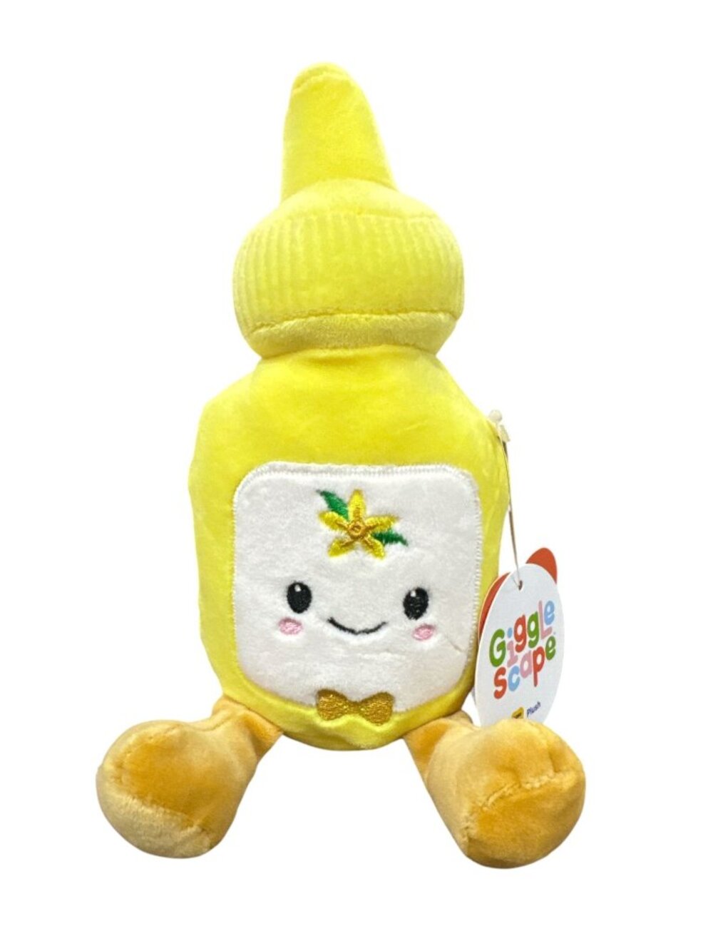 Giggle Scape Plush Banana Bottle Soft Toy 9" Yellow & White For Ages 3+